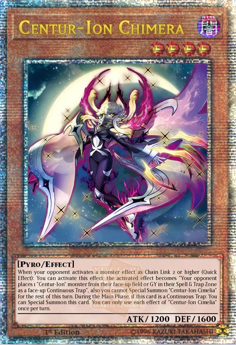 ROTA-EN016 "Centur-Ion Chimera Quarter Century Secret Rare Northern Card Gaming ROTA-EN016 "Centur-Ion Chimera Quarter Century Secret Rare Northern Card Gaming