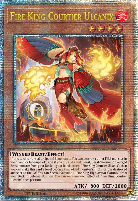 ROTA-EN098 “Fire King Courtier Ulcanix" Quarter Century Secret Rare