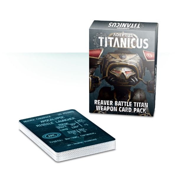 Adeptus Titanicus Reaver Battle Titan Weapon Card Pack