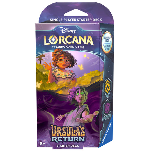 Disney Lorcana: Ursula's Return Starter Deck - Amber & Amethyst (Mirabel & Bruno) (Preorder)