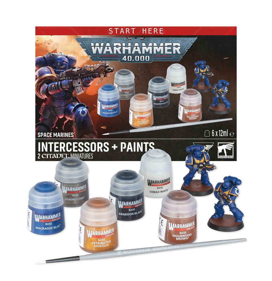 PREORDER RELEASE DATE: 25/07/2026 Warhammer 40K Space Marines Intercessors + Paints (COLLECTION ONLY)