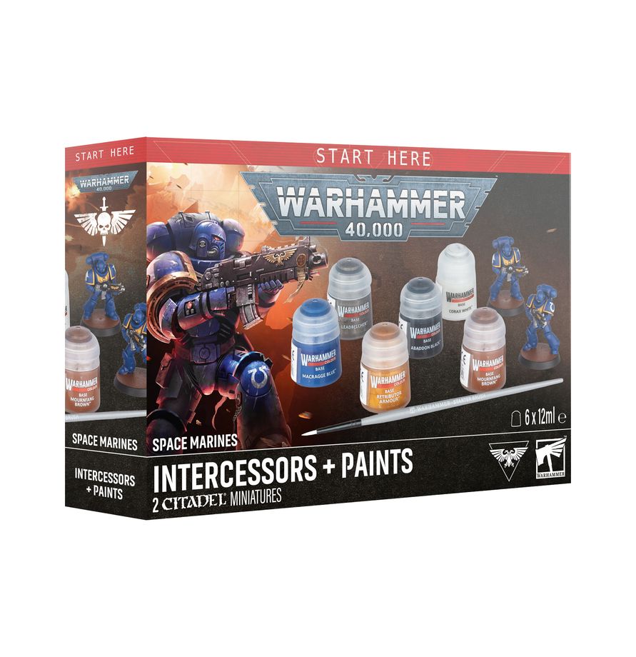 PREORDER RELEASE DATE: 25/07/2026 Warhammer 40K Space Marines Intercessors + Paints (COLLECTION ONLY)