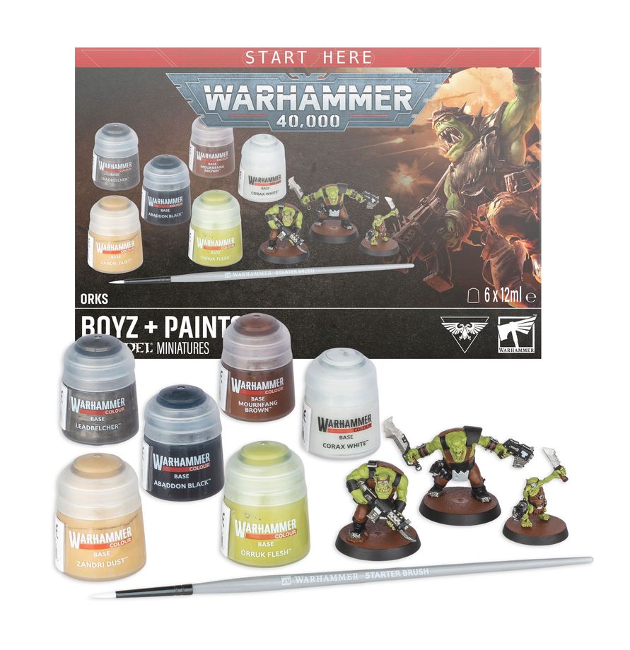 PREORDER RELEASE DATE: 25/07/2026 Warhammer 40K Orks Boyz + Paints (COLLECTION ONLY)