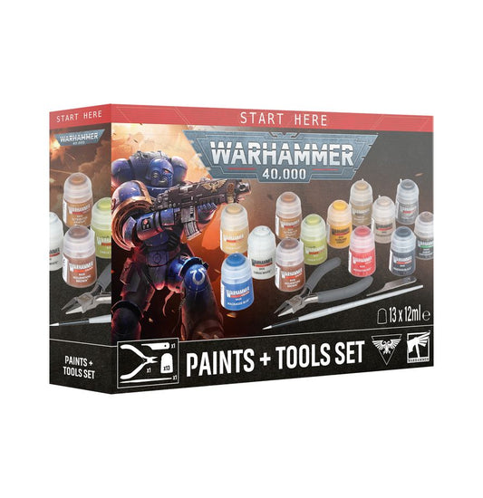 PREORDER RELEASE DATE: 25/07/2026 Warhammer 40K Paints + Tools Set (COLLECTION ONLY)
