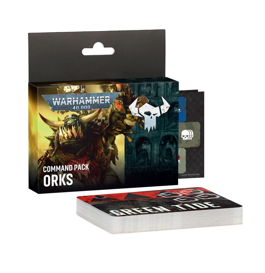 PREORDER RELEASE DATE: 05/09/2026 PICKUP ONLY COMMAND PACK: ORKS (ENGLISH)