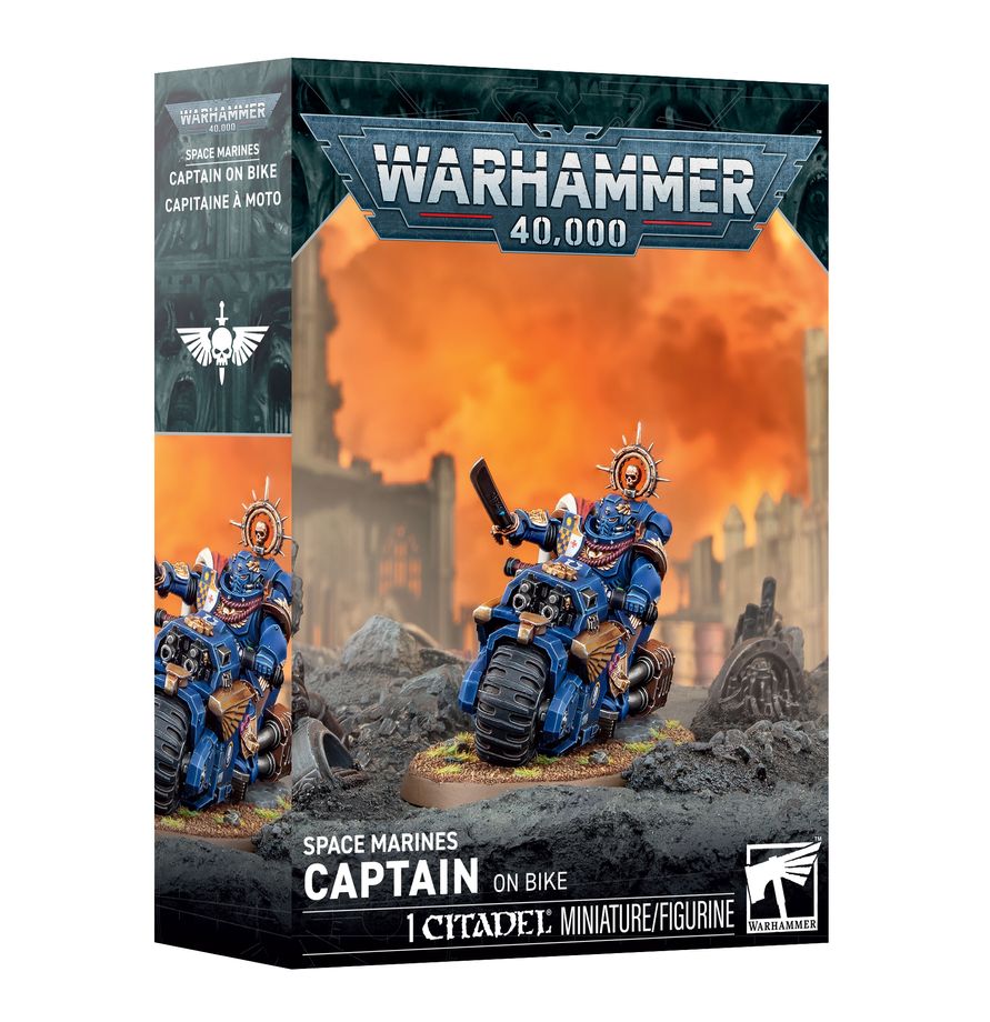PREORDER RELEASE DATE: 3/10/2026 SPACE MARINES: CAPTAIN ON BIKE