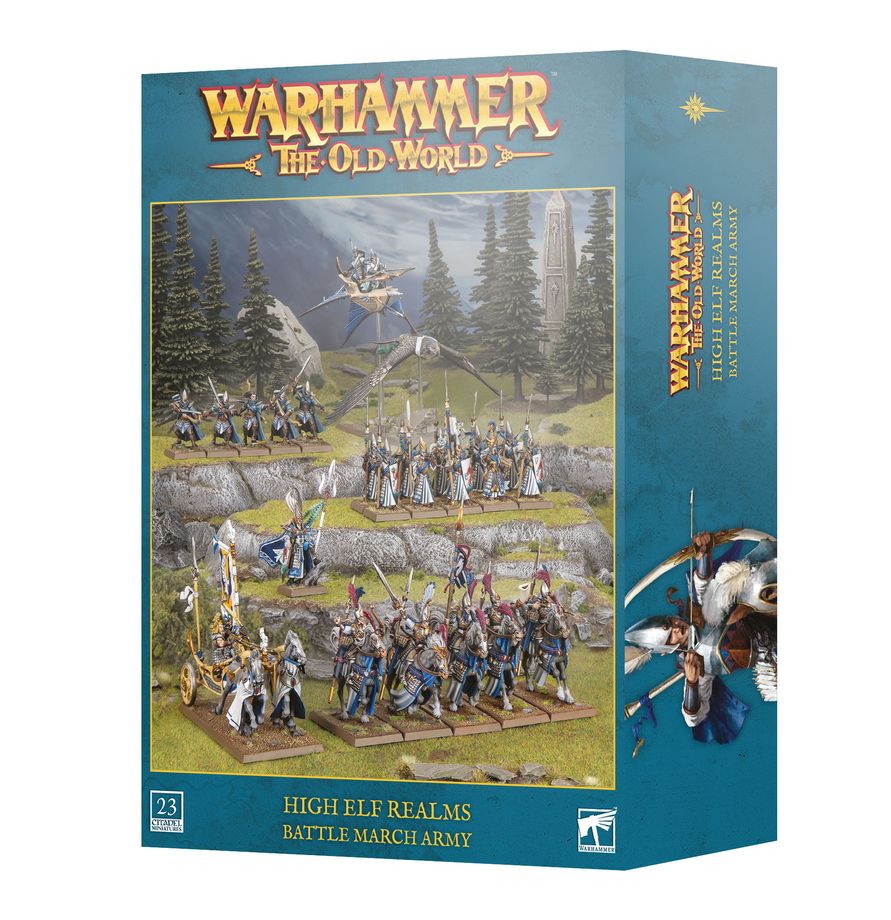 PREORDER RELEASE DATE: 12/09/2026 PICKUP ONLY High Elf Realms: Battle March Army