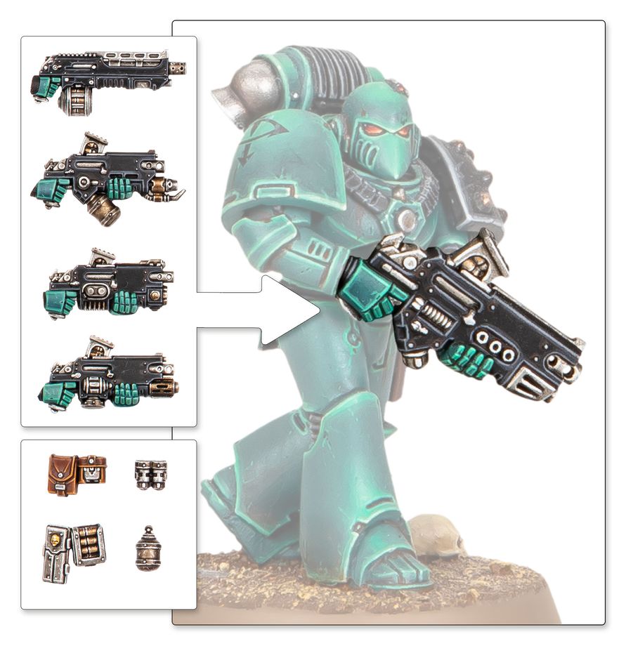 PREORDER RELEASE DATE: 08/08/2026 PICKUP ONLY Legiones Astartes Combi-weapons & Shotgun Upgrades