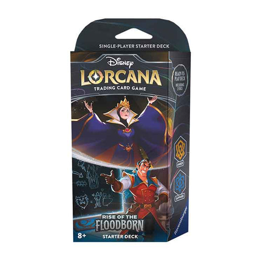 Disney Lorcana-Rise of The Floodborn Starter Deck-The Queen and Gaston