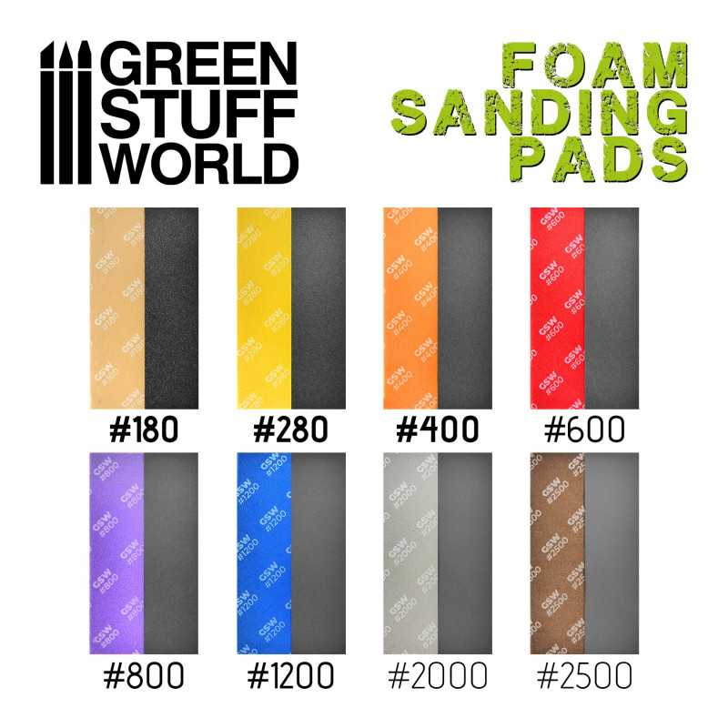FOAM Sanding Pads - Grit #180 (color leather brown) (pack x10) 10768