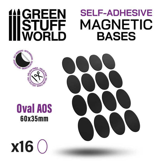 Magnetic Precut Sizes - Adhesive Oval 60x35mm