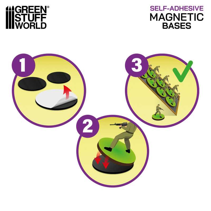 Magnetic Precut Sizes - Adhesive Squares 20x20mm