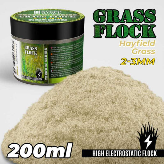 Grass Flock - HAYFIELD GRASS 2-3mm (200ml) 11139