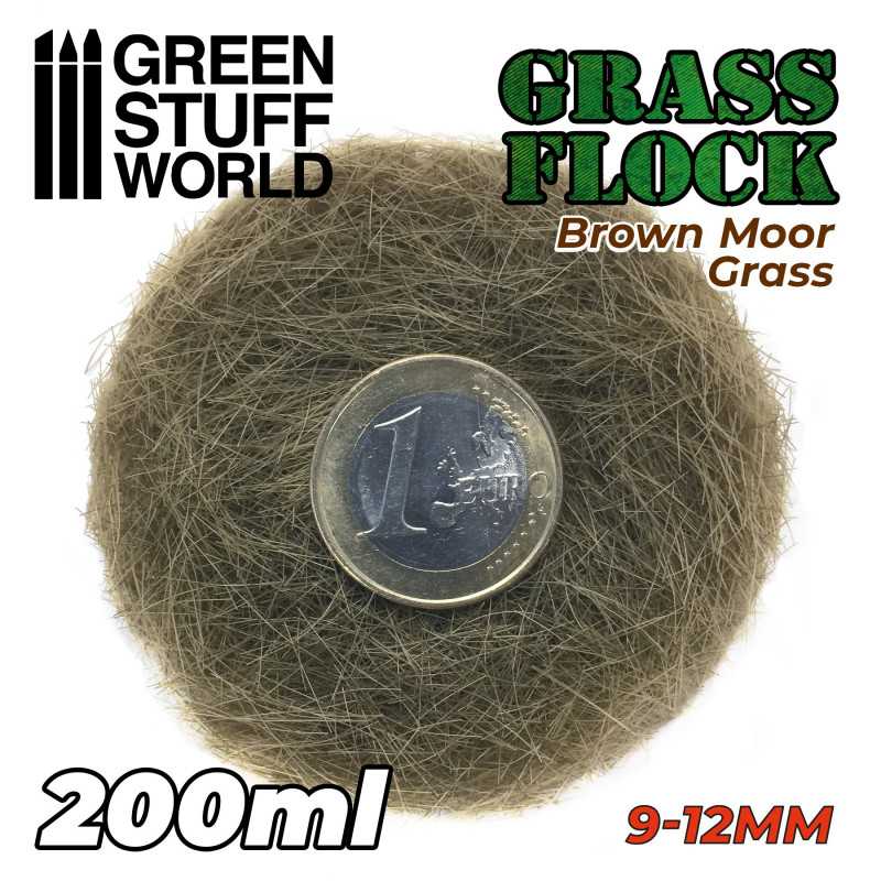 Grass Flock - BROWN MOOR GRASS 9-12mm (200ml)