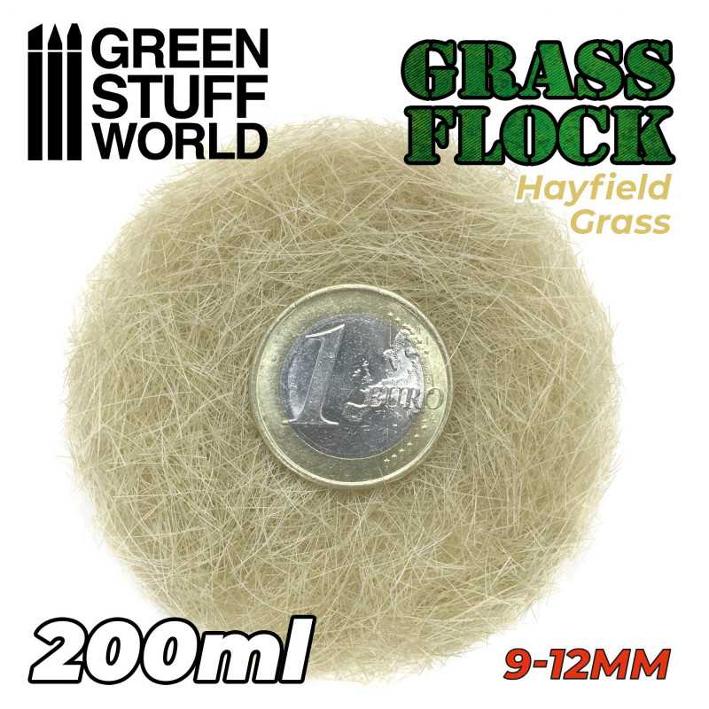Grass Flock - HAYFIELD GRASS 9-12mm (200ml).  11165