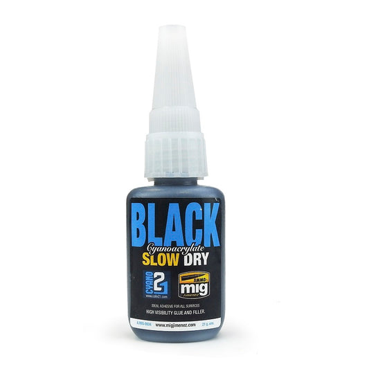 Slow Dry Black Cyanoacrylate Glue 8034
