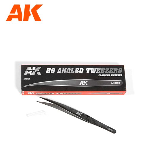 HG ANGLED TWEEZERS 02 FLAT-END