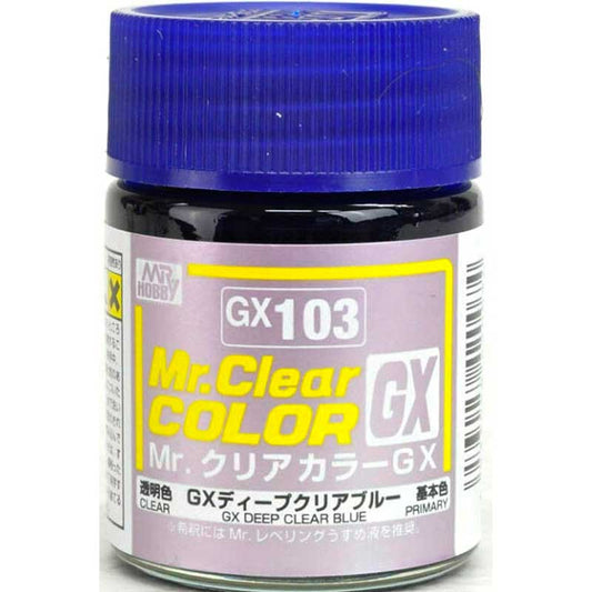 18ml Mr Clear Colour GX – Deep Clear Blue GX-103 Mr Hobby
