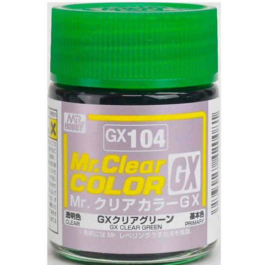 18ml Mr Clear Colour GX – Clear Green GX-104 Mr Hobby