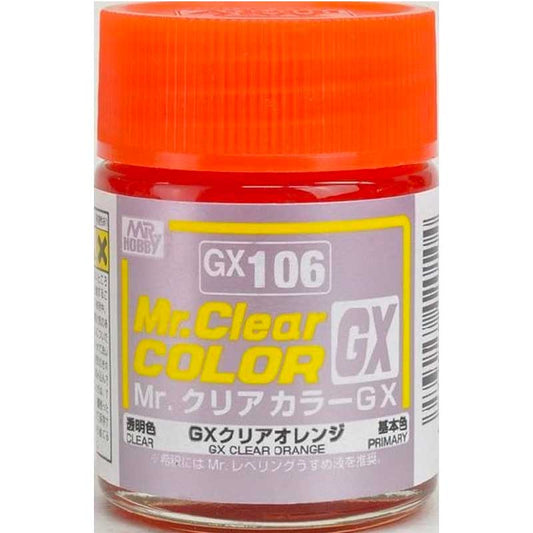 18ml Mr Clear Colour GX – Clear Orange GX-106 Mr Hobby