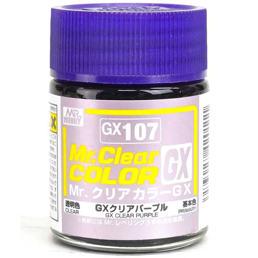18ml Mr Clear Colour GX – Clear Purple GX-107 Mr Hobby