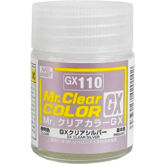 18ml Mr Clear Colour GX – Clear Silver GX-110 Mr Hobby